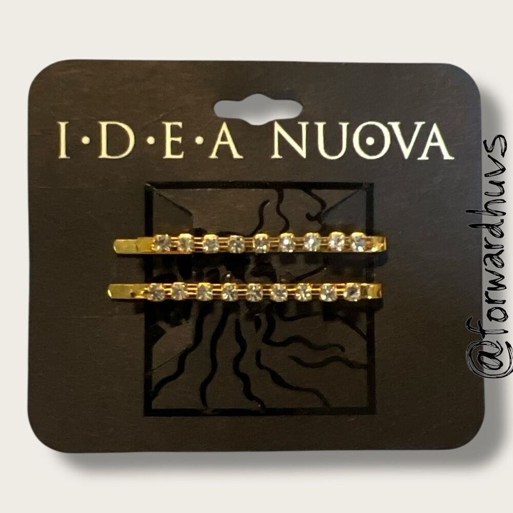 Bundle Sale 3 for $15 | I.D.E.A. Nuova Gold-Tone Rhinestone Barrettes